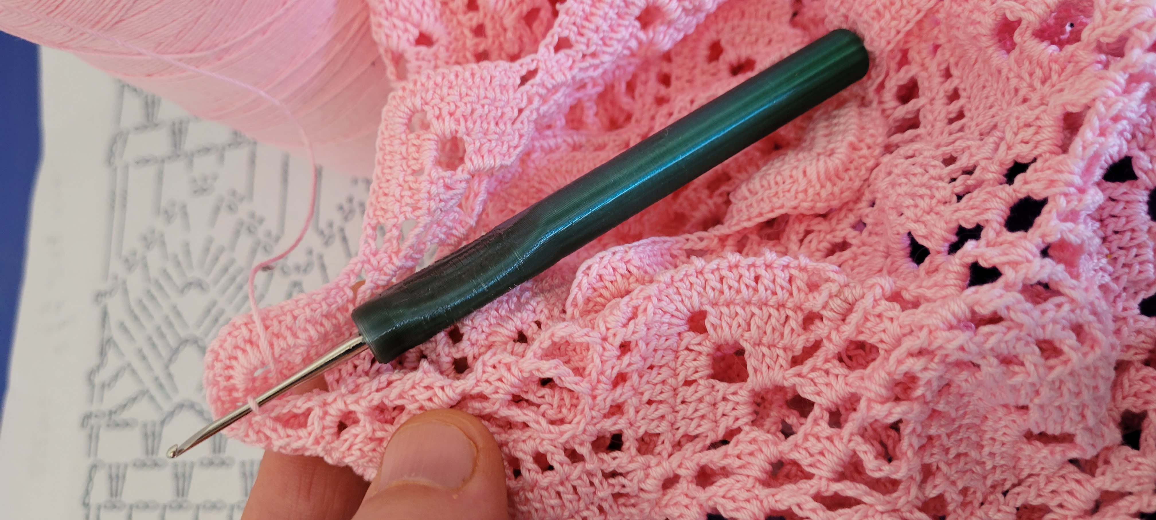 Tay cầm que đan móc size 7 (US)