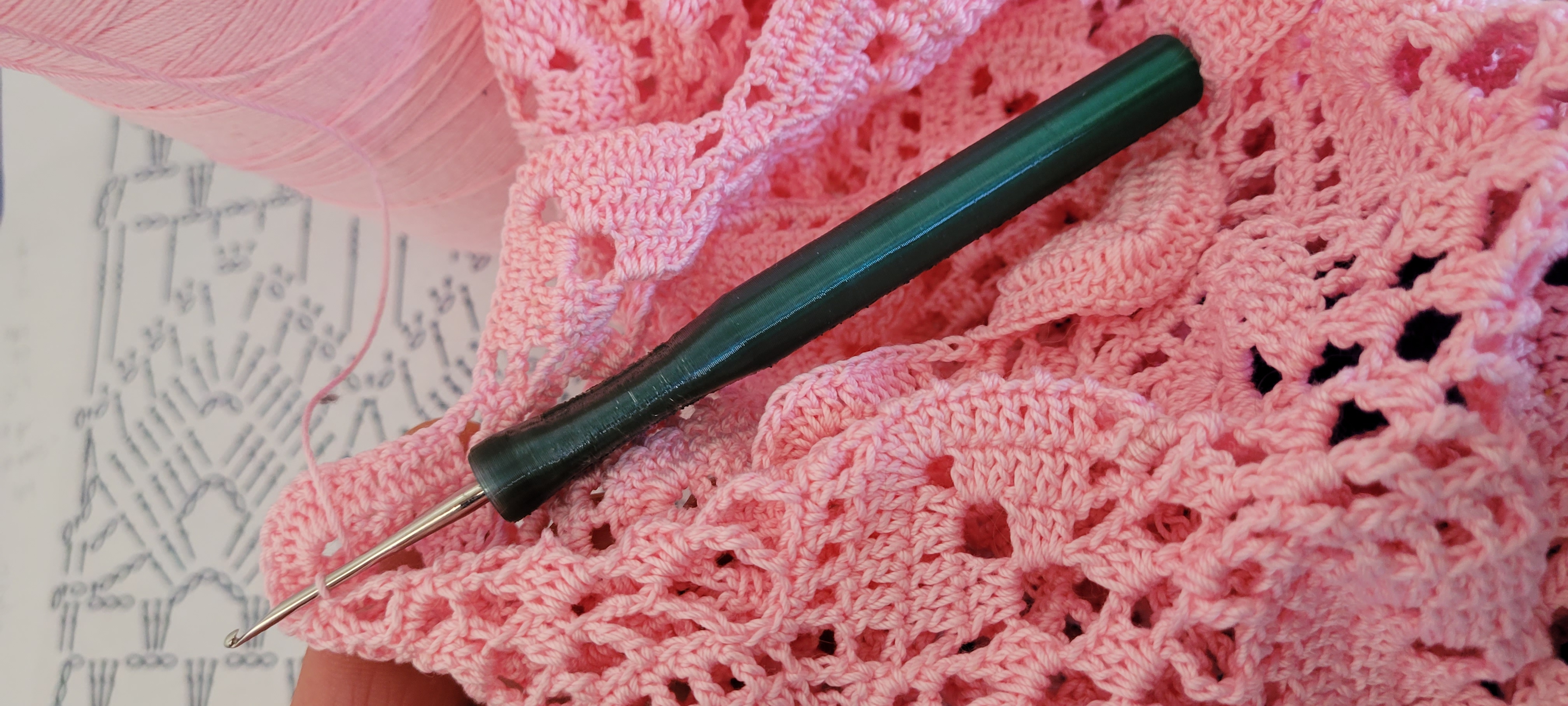 Tay cầm que đan móc size 7 (US)