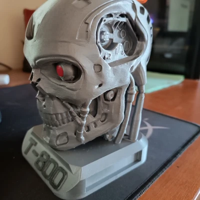 T800 Đầu Nội Rỗng Terminator Mịn In Được Có Đế (không phải ExoSkull)
