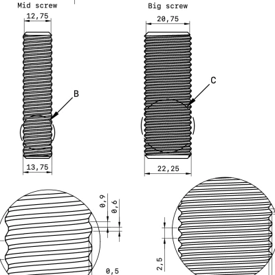 Tệp STEP vít/bu lông Multiboard cho mô hình hóa và kích thước (tài liệu)