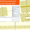 OpenSCAD Honeycomb Storage Wall có thể tùy chỉnh - Thumbnail 1