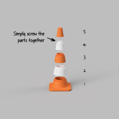 Nón Giao Thông/Công Trình Modular (Mô Hình Bàn Mini)