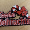 Biển "Frohe Weihnachten / Merry Christmas" 3 màu hình cây kẹo - Thumbnail 1