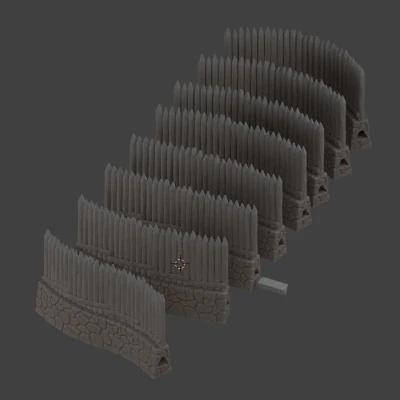 Fantasy viking palisade