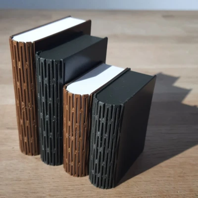 Hộp sách với bản lề sống