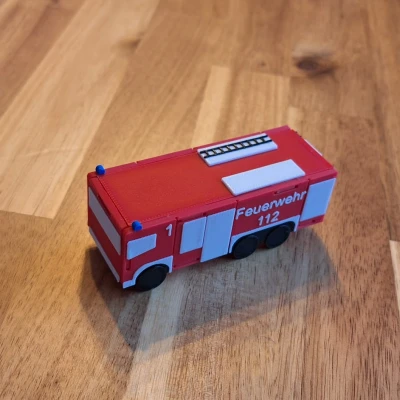 Mô hình Xe Cứu Hỏa Phong Cách Đức Kit Card GTLF