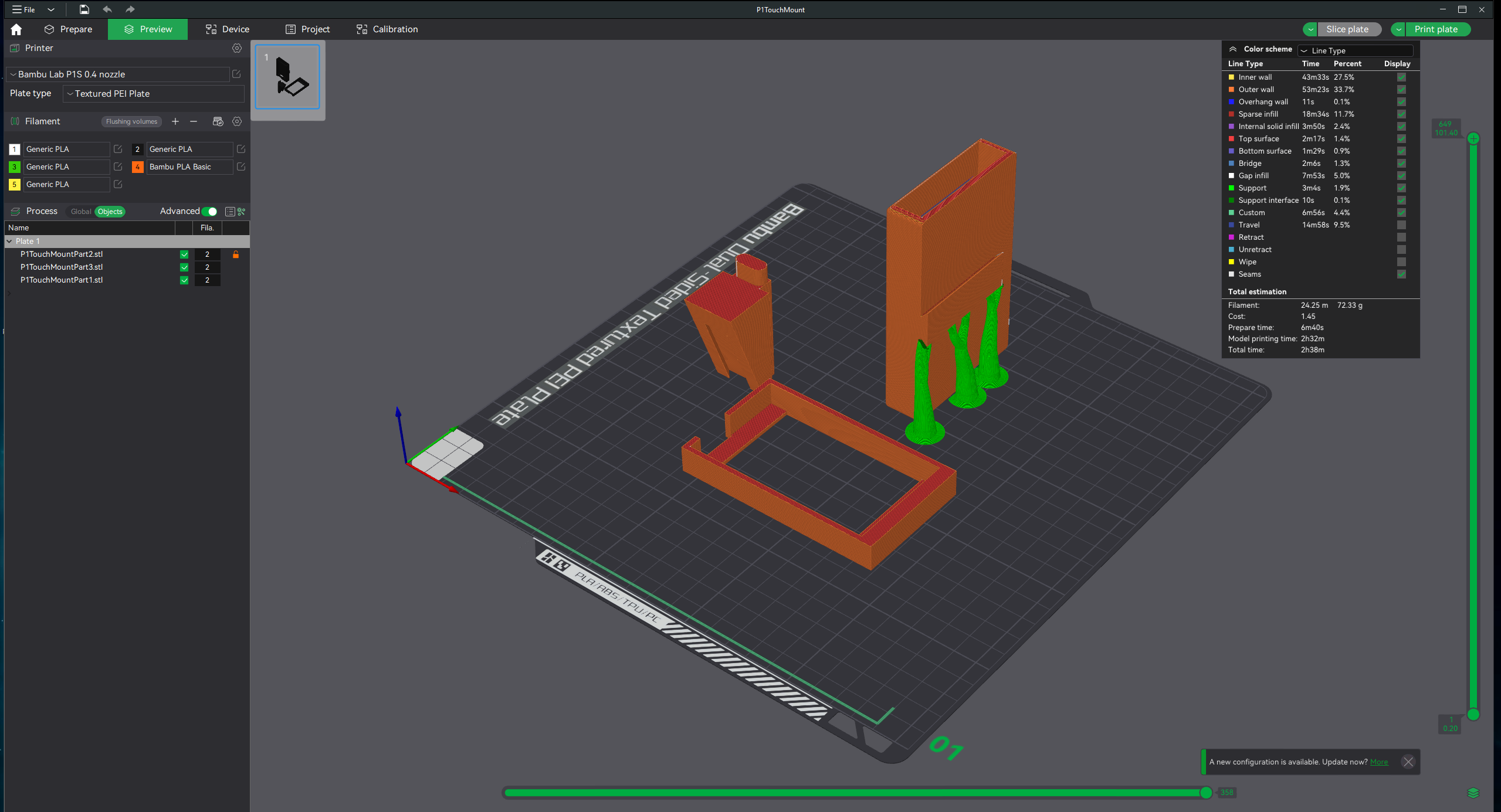 Giá đỡ P1Touch In Toàn Phần cho P1P/P1S