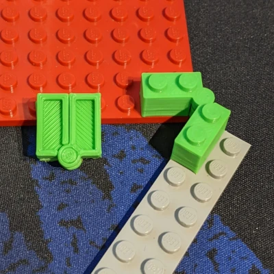 Viên Gạch Bản Lề Lego Tương Thích 2x2 In Liền!