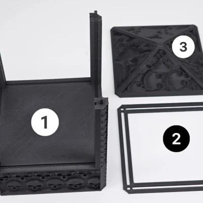 Đèn Lồng Tealight Biến Hình (Mặt bảng có thể thay đổi)