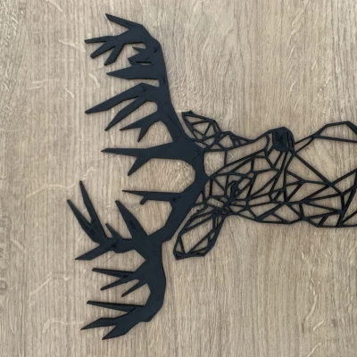 Đầu Tuần Lộc Phong Cách Low Poly