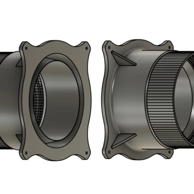 Cổ áo gắn tường cho ống thoát khí máy lạnh 5.9 inch