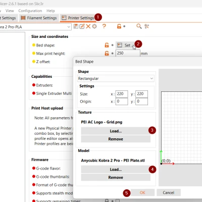 Anycubic Kobra 2 Pro - Mẫu Giường In và Vân Trang Trí