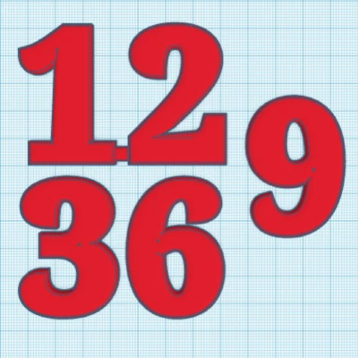 Các Số Đồng Hồ Cao 50mm