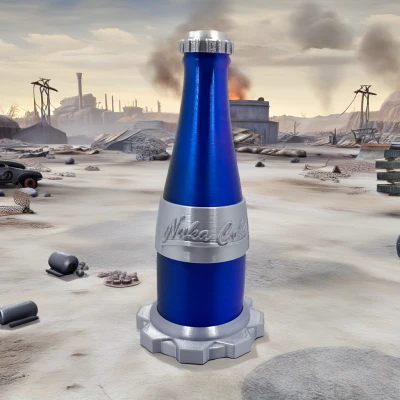 Chai Nuka Cola Fallout Bản Gốc Có Đế Trưng Bày