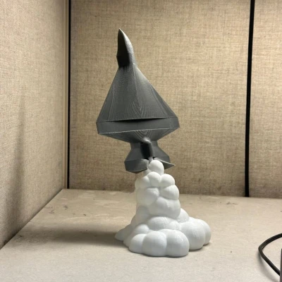 MÔ HÌNH BÀN ĐẨY JET CÓ ĐÁM MÂY KHÓI 2 MÓN