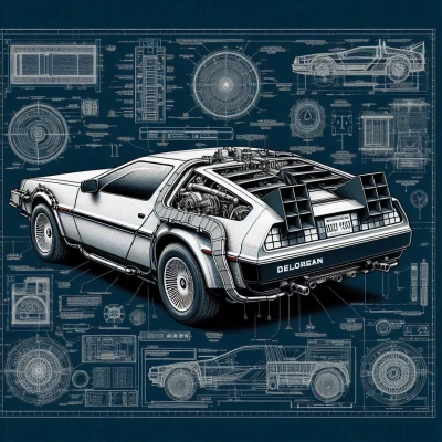 Bản Vẽ DMC DeLorean - Hueforge