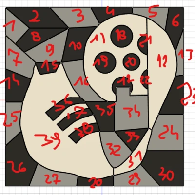 Khung Tranh Ghép Hình Mèo 29x29cm