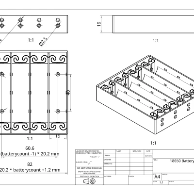 Đế Pin 18650 Cho 1/2/3/4/5/6/8/10/12 Viên