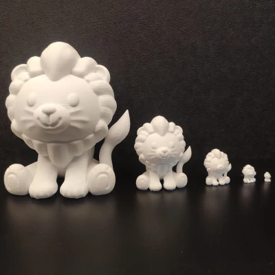 Tượng Sư Tử Ngồi - Mô hình 3D