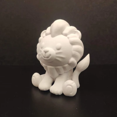 Tượng Sư Tử Ngồi - Mô hình 3D