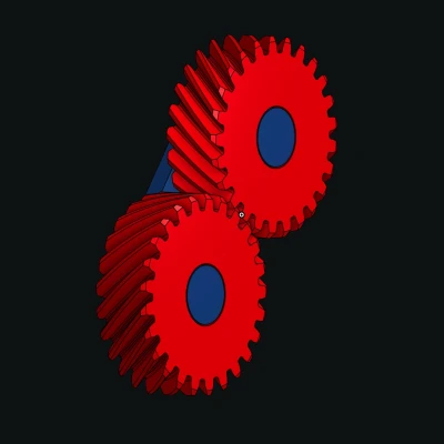 Mô Hình Bánh Răng Nghiêng Đơn Giản