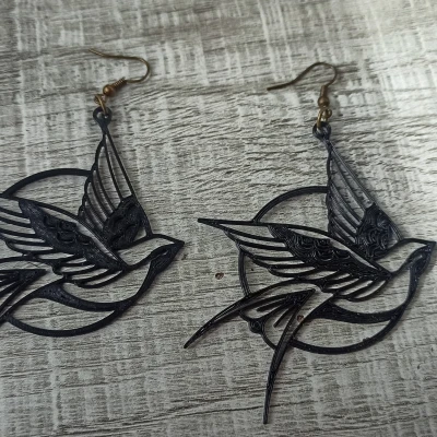 Bông Tai Chim Én Kiểu Old School