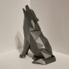 Chó Sói Howling Low Poly (Chỗ Cắm Dao Cạo / Đồ Trang Trí) - Thumbnail 1