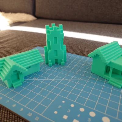 Mô hình Làng Đồng Quê Minecraft (Minecraft Plains Village)