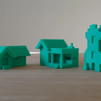 Mô hình Làng Đồng Quê Minecraft (Minecraft Plains Village)