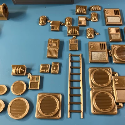 Greebles Phần 2! Đèn, Đơn vị nguồn, Lỗ thông gió, Thang, Đơn vị điều khiển và nhiều hơn nữa!