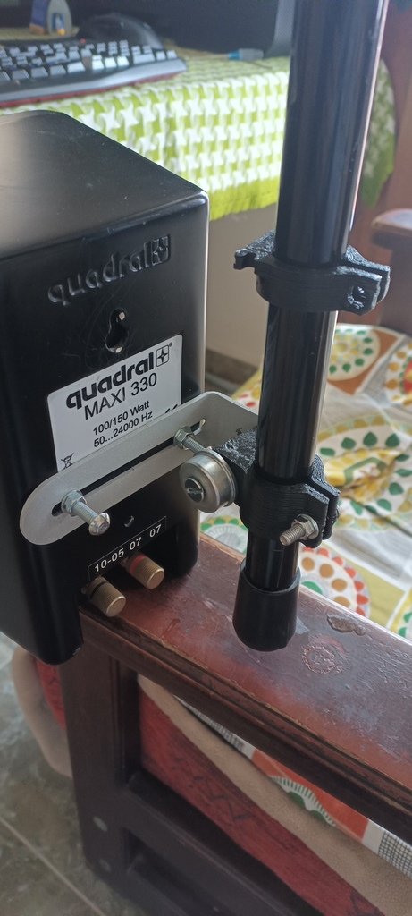 Giá đỡ loa cao độ trên thanh ray rèm (Loa atmos)