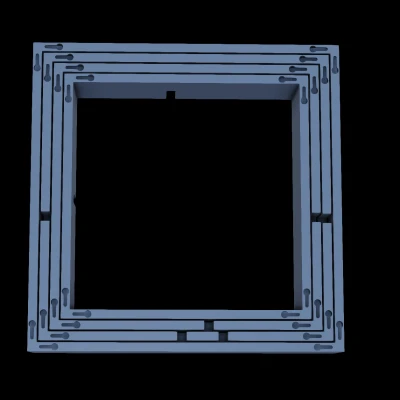 Kệ treo tường XL, hình vuông giao nhau