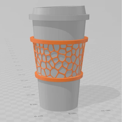 VoroZarf - Vỏ bọc ly cà phê kiểu Voronoi độc đáo