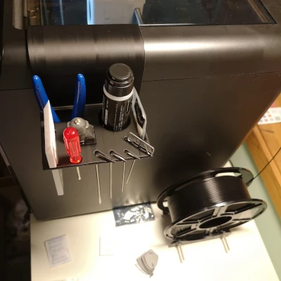 Khay đựng đồ nghề cho Flashforge Adventurer 5M Pro (Có khe cho 1/2/3 đầu phun)