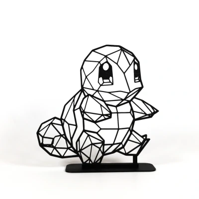 Squirtle Hình Học Phong Cách Low Poly