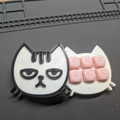 Khay đựng xúc xắc hình mèo (d6)