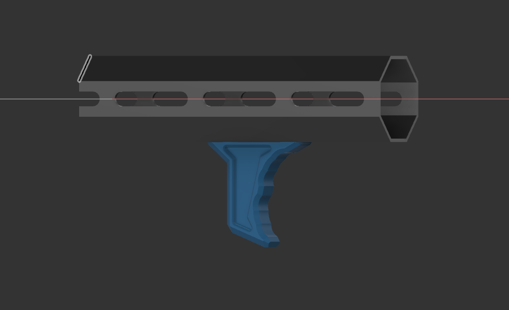 Tay Nắm Foregrip 'Răng' Airsoft Tối Giản Cho Ray M-LOK