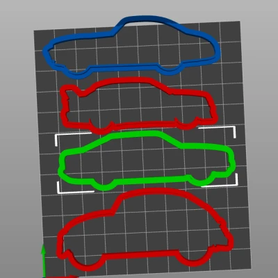 Bộ khuôn cắt bánh quy hình xe hơi (02cm - 10cm)