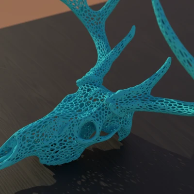 Hộp Sọ Hươu Sao - Phong Cách Voronoi