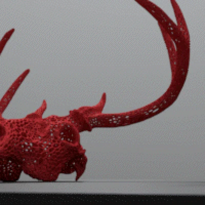 Hộp Sọ Hươu Sao - Phong Cách Voronoi