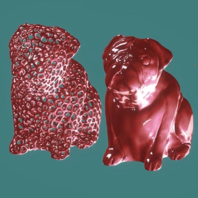 Hiệu Ứng Voronoi Của Chú Chó Pug Buddy Từ Josef Prusa