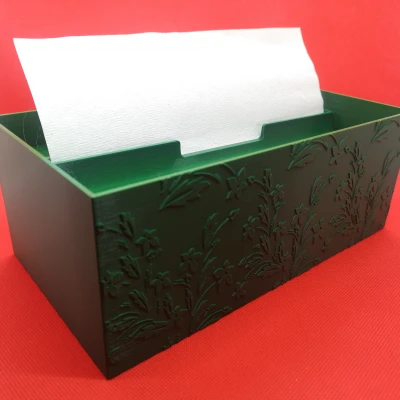 Hộp Đựng Khăn Giấy Gấp Kèm Họa Tiết Hoa Văn
