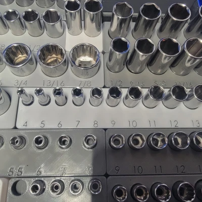 Kệ Giữ Tuýp Sâu Husky Từ 4 Đến 14mm Gridfinity