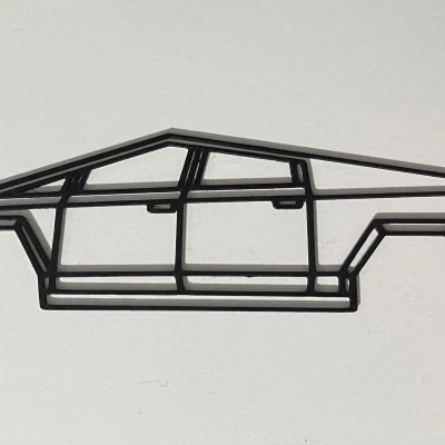 Tranh Treo Tường Tesla Cyber Truck 3D