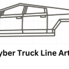 Tranh Treo Tường Tesla Cyber Truck 3D - Thumbnail 3