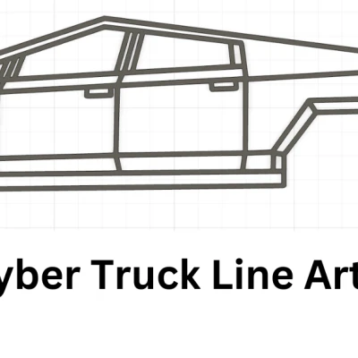 Tranh Treo Tường Tesla Cyber Truck 3D