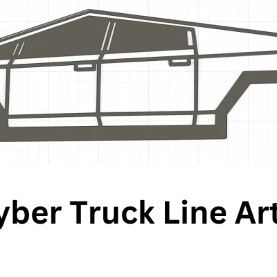 Tranh Treo Tường Tesla Cyber Truck 3D