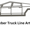 Tranh Treo Tường Tesla Cyber Truck 3D - Thumbnail 6