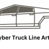 Tranh Treo Tường Tesla Cyber Truck 3D - Thumbnail 7