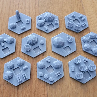 Bộ Gạch Thành Phố Terraforming Mars 3D